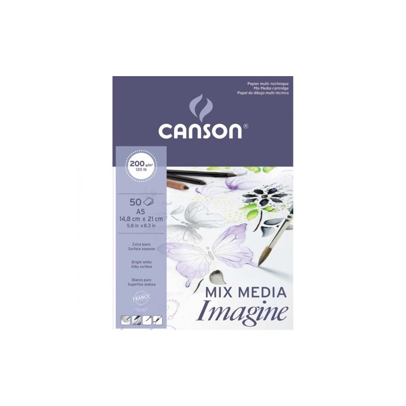 BLOC 50 HOJAS IMAGINE A4 200G GUARRO CANSON C200006008