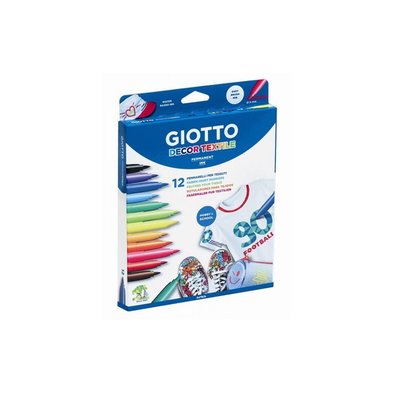 ESTUCHE 12 ROTULADORES GIOTTO DECO TEXTIL GIOTTO F49490000