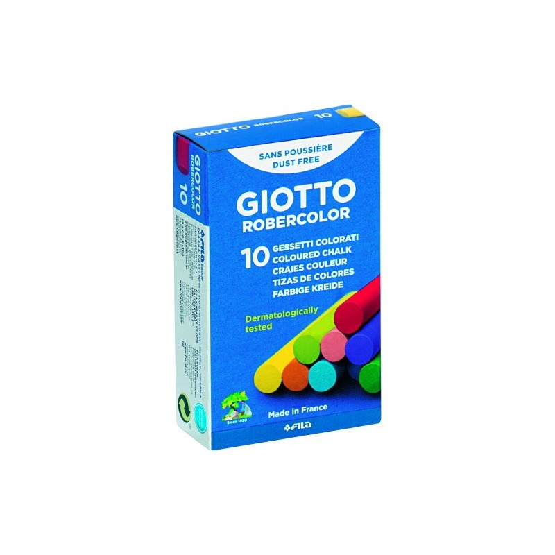 CAJA 10 TIZAS COLORES SURTIDOS GIOTTO F538900