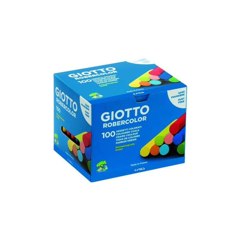 CAJA 100 TIZAS COLORES SURTIDOS GIOTTO F539000