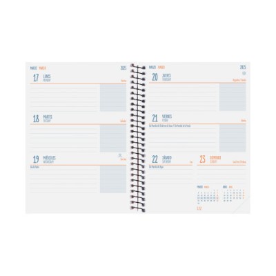 AGENDA ESCOLAR 2024 2025 8º 120X164 SEMANA VISTA HORIZONTAL SECUNDARIA NEGRO FINOCAM 634224025