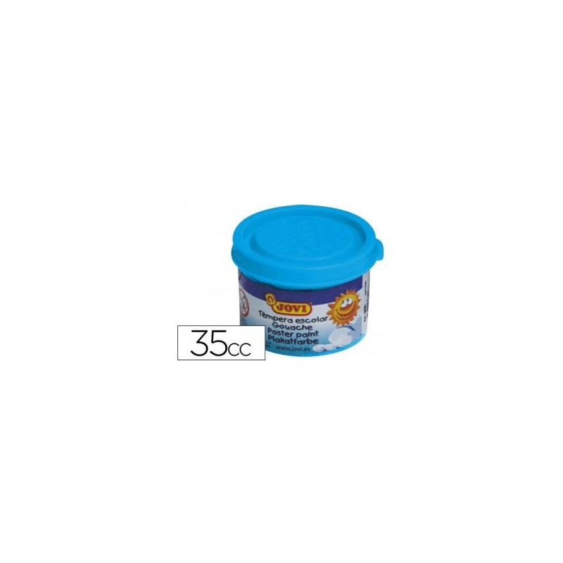 ESTUCHE TeMPERA ESCOLAR 5 BOTES 35 ML AZUL CYAN JOVI 50321