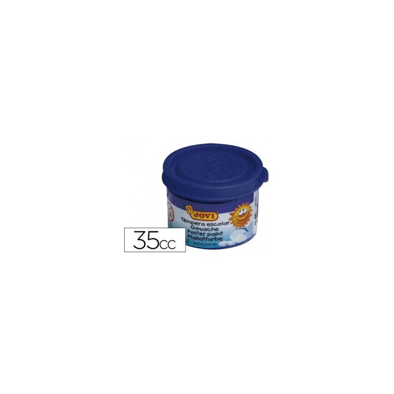 ESTUCHE TeMPERA ESCOLAR 5 BOTES 35 ML AZUL OSCURO JOVI 50324