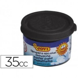 ESTUCHE TeMPERA ESCOLAR 5 BOTES 35 ML NEGRO JOVI 50330