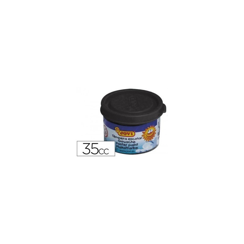 ESTUCHE TeMPERA ESCOLAR 5 BOTES 35 ML NEGRO JOVI 50330