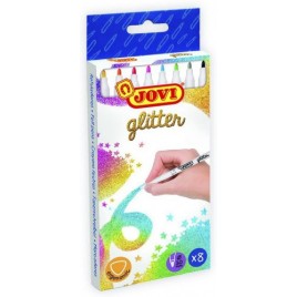 ESTUCHE 8 ROTULADORES GLITTER COLORES SURTIDOS JOVI 1608G