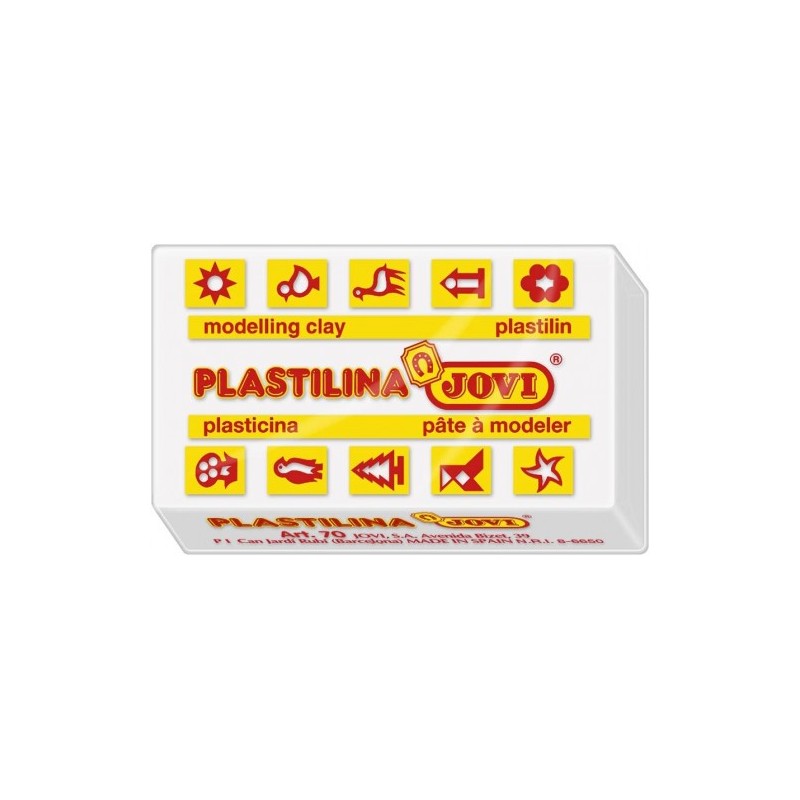 CAJA 30 PASTILLAS PLASTILINA 50 G BLANCO JOVI 7001