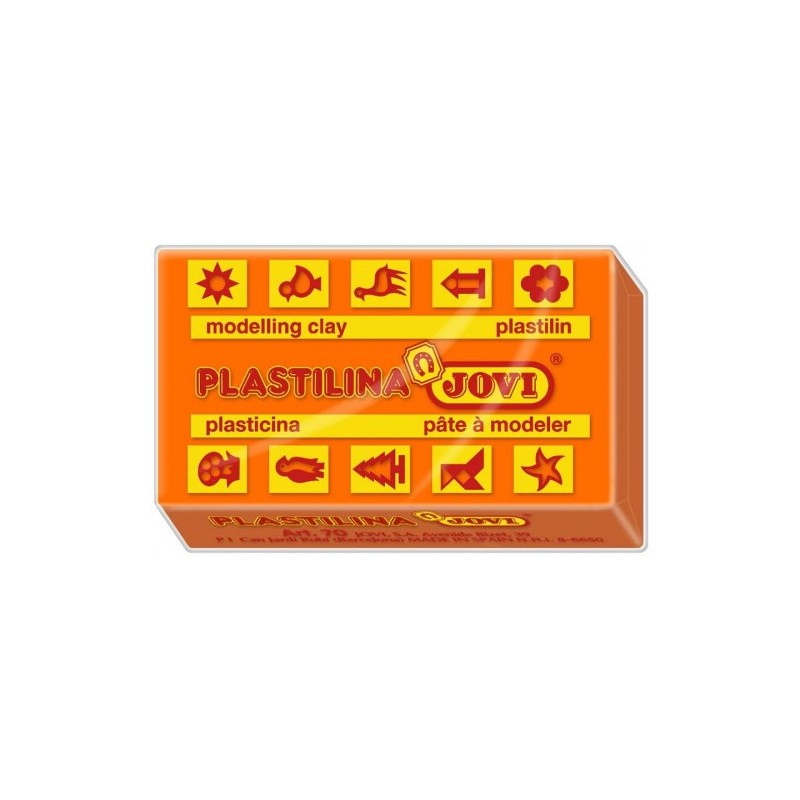 CAJA 30 PASTILLAS PLASTILINA 50 G NARANJA JOVI 7004