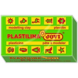 CAJA 30 PASTILLAS PLASTILINA 50 G VERDE CLARO JOVI 7010