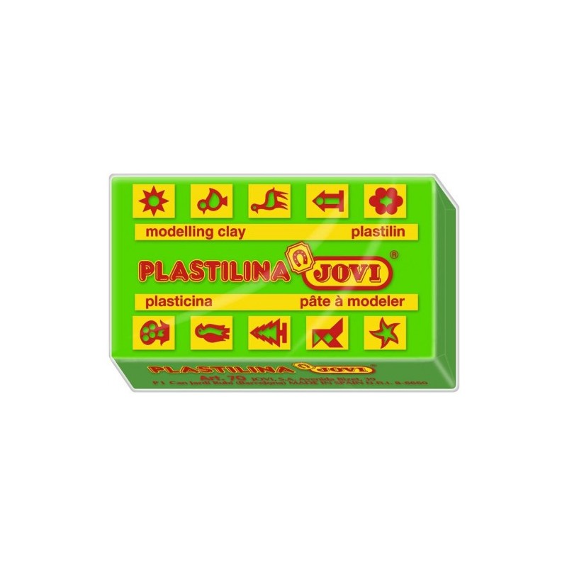 CAJA 30 PASTILLAS PLASTILINA 50 G VERDE CLARO JOVI 7010