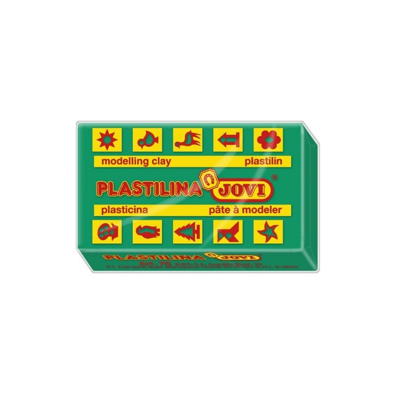 CAJA 30 PASTILLAS PLASTILINA 50 G VERDE OSCURO JOVI 7011