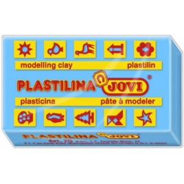 CAJA 30 PASTILLAS PLASTILINA 50 G AZUL CLARO JOVI 7012