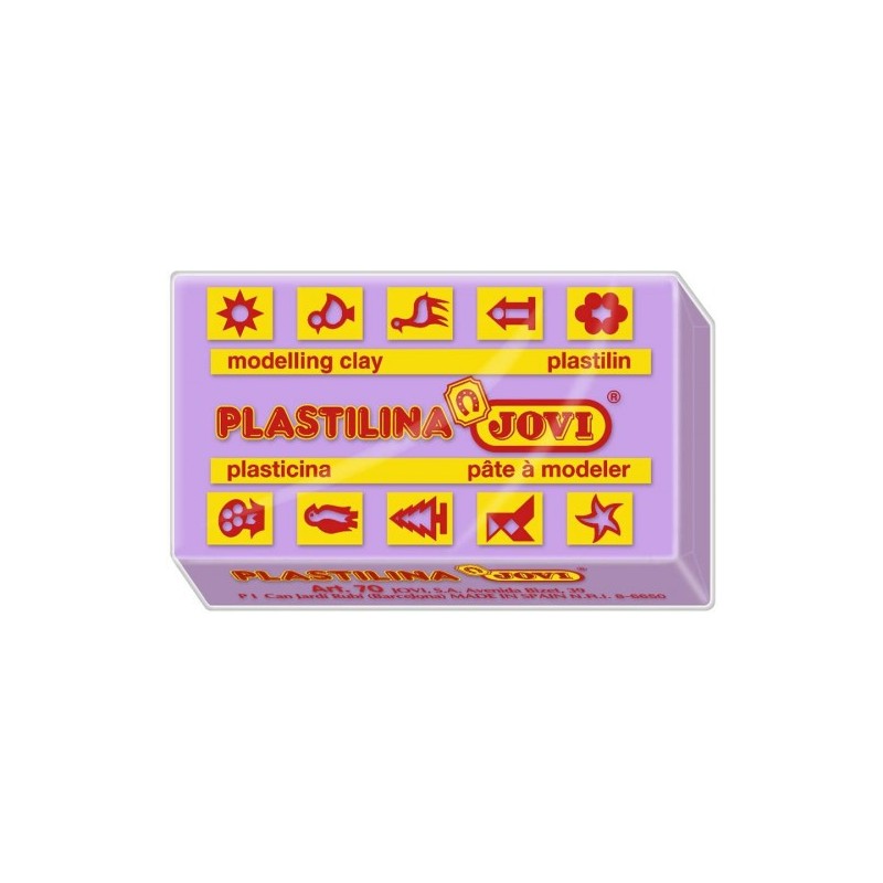 CAJA 30 PASTILLAS PLASTILINA 50 G LILA JOVI 7014