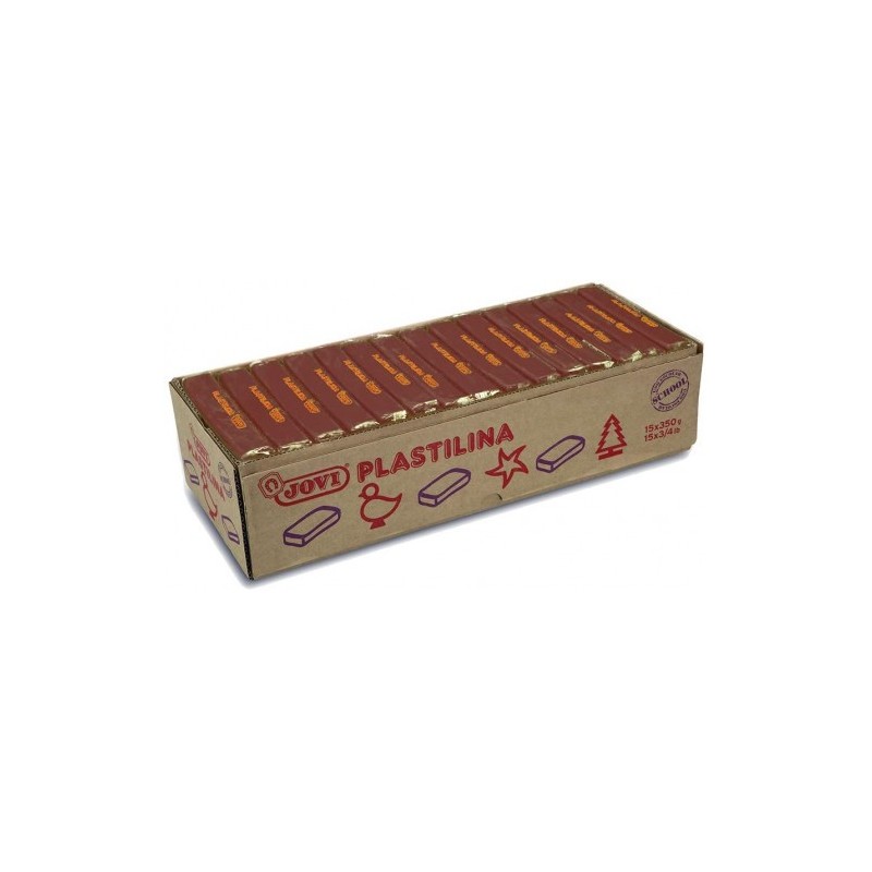 CAJA 15 PASTILLAS PLASTILINA 350 G MARRoN JOVI 7209