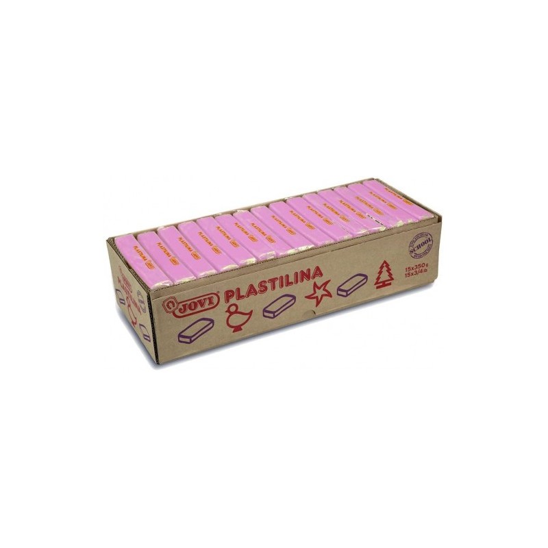 CAJA 15 PASTILLAS PLASTILINA 350 G LILA JOVI 7214