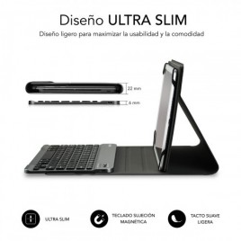 SUBBLIM Funda con Teclado KEYTAB PRO BLUETOOTH 101 Red