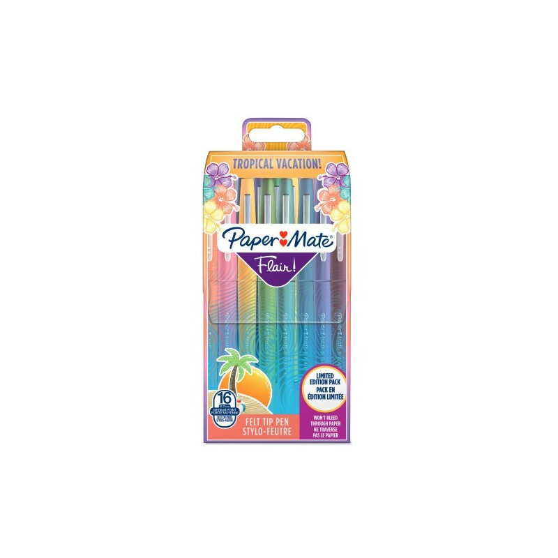 PACK 16 ROTULADORES FLAIR ORIGINAL TROPICAL PAPER MATE 2061396