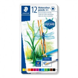 ESTUCHE METaLICO CON 12 LaPICES COLORES SURTIDOS STAEDTLER 146C M12