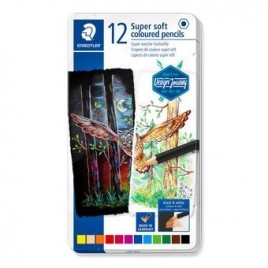 ESTUCHE DE METAL CON 12 LaPICES COLORES SURTIDOS STAEDTLER 149C M12