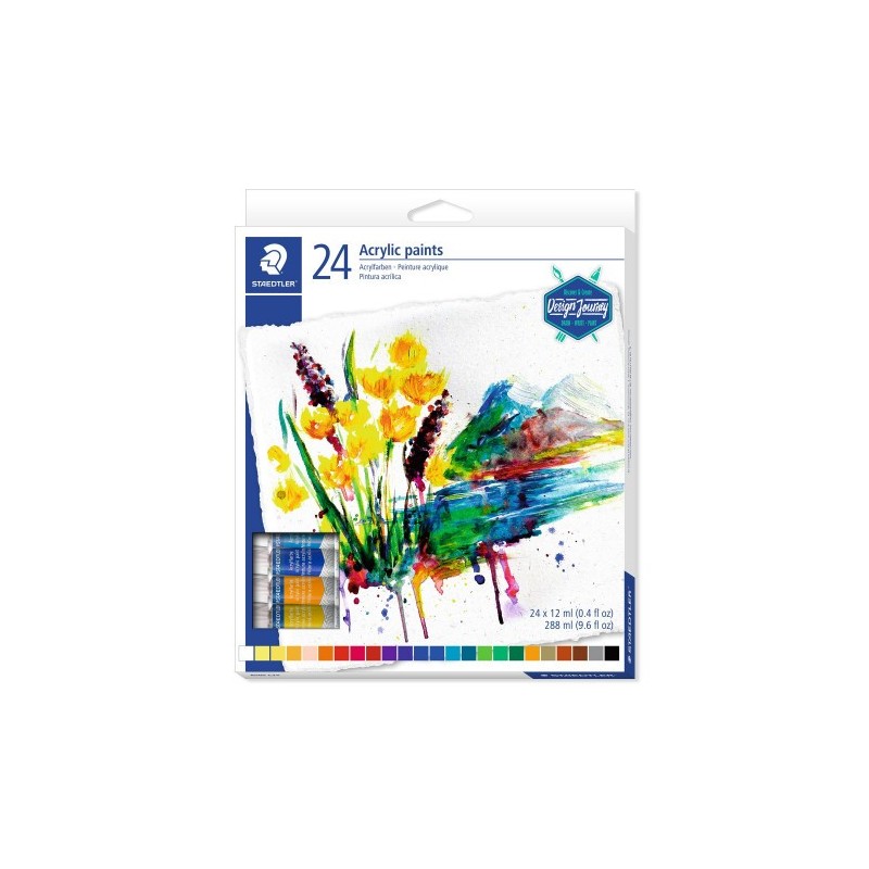 ESTUCHE DE CARToN CON 24 TUBOS DE COLORES SURTIDOS STAEDTLER 8500 C24