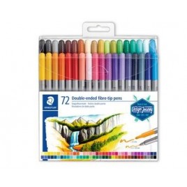 ESTUCHE DE PLaSTICO CON 72 ROTULADORES COLORES SURTIDOS STAEDTLER 3200 TB72