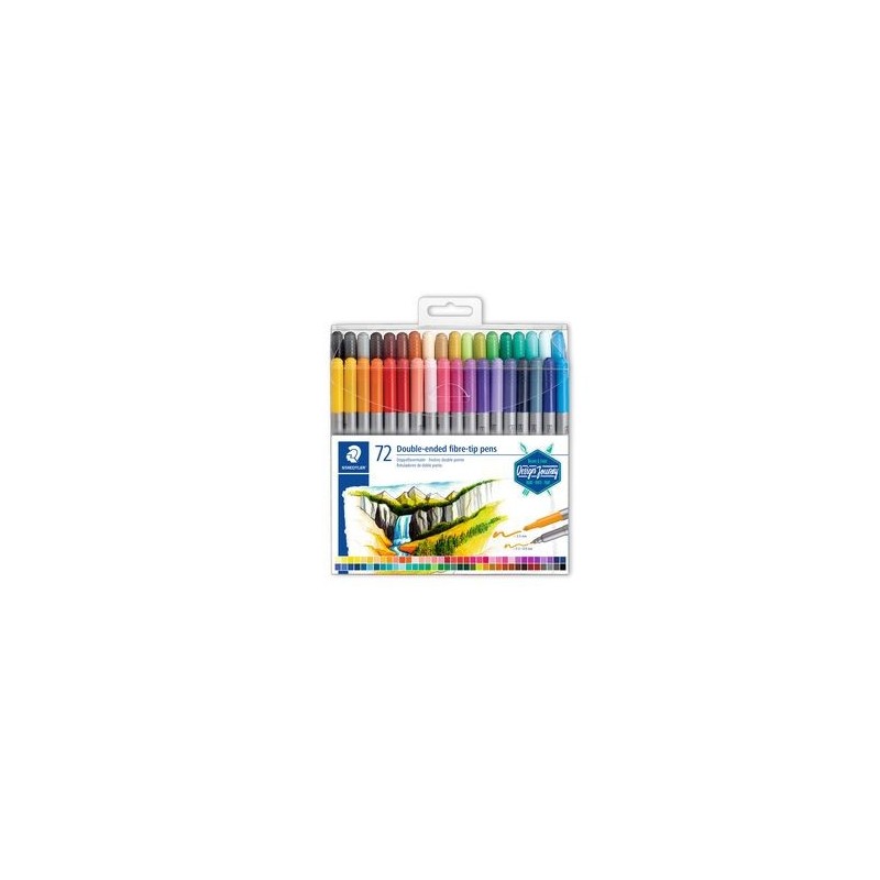 ESTUCHE DE PLaSTICO CON 72 ROTULADORES COLORES SURTIDOS STAEDTLER 3200 TB72