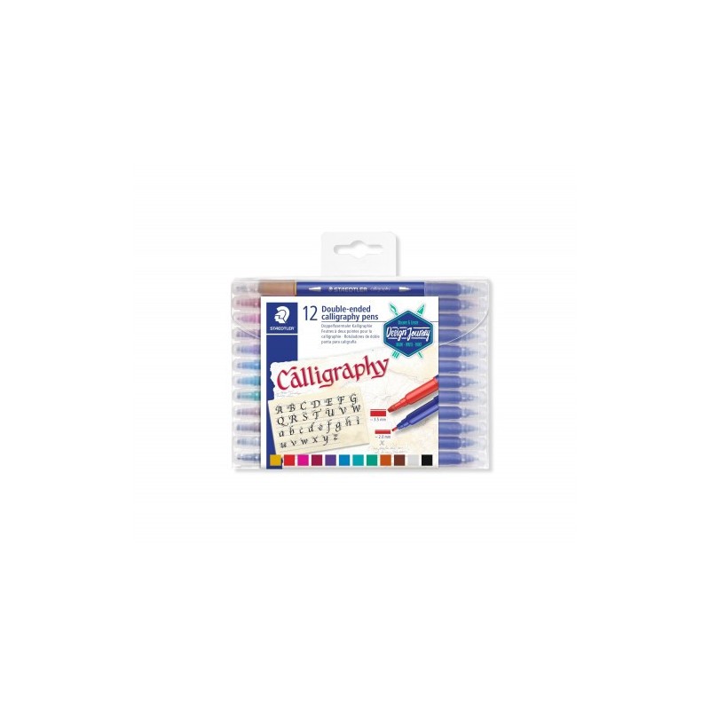 ESTUCHE DE PLaSTICO CON 12 ROTULADORES COLORES SURTIDOS STAEDTLER 3005 TB12