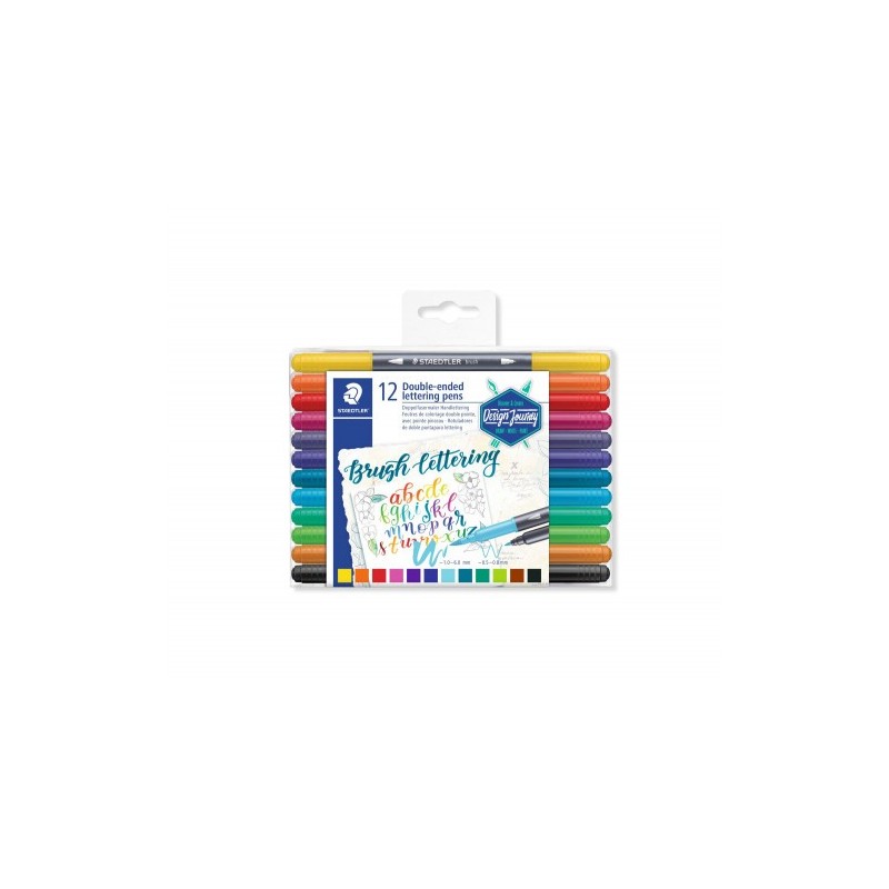 ESTUCHE DE PLaSTICO CON 12 ROTULADORES COLORES SURTIDOS STAEDTLER 3004 TB12