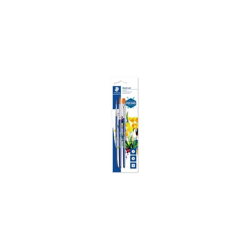 Staedtler 989 SBK3 3 pincel para bellas artes 3 piezas