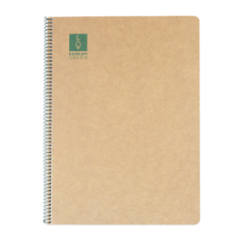 CUADERNO ESPIRAL DIN A5 RECICLADO FSC 50 HOJAS 80G HORIZONTAL CON MARGENGREEN ESCOLOFI 130210704