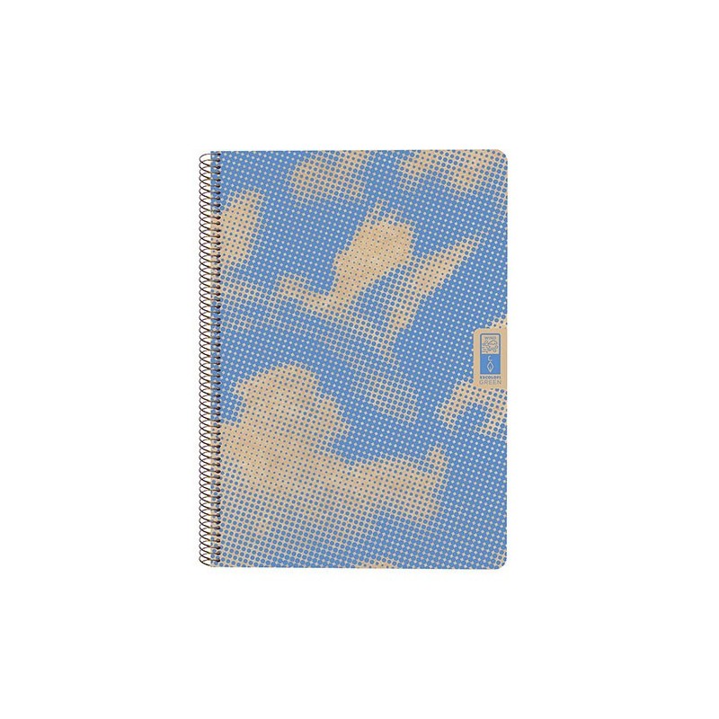 CUADERNO ESPIRAL DIN A4 RECICLADO FSC 80 HOJAS 80G CUADRiCULA 5X5 4 ELEMENTS AIR ESCOLOFI 130100300