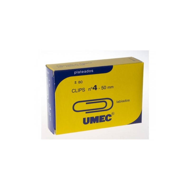 CAJA 80 CLIP PLATEADO 50MM U201400 UMEC