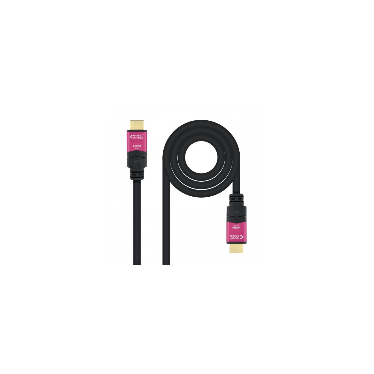 Nanocable 10153715 cable HDMI 15 m HDMI tipo A Estandar Negro Rosa