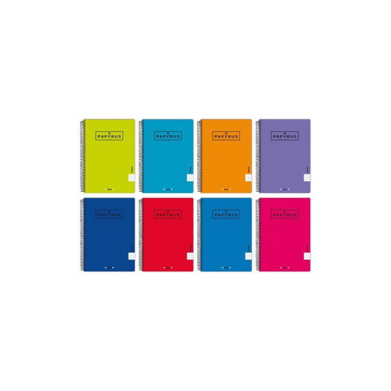 CUADERNO TAPA POLIPROPILENO EXTRADURA UNICLASIC FOLIO 80 HOJAS 90GR 4X4 COLORES SURTIDOS PAPYRUS 88442099