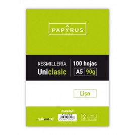 RECAMBIO PAQUETE 100 HOJAS A5 UNICLASIC 90 GR LISO SIN MARGEN PAYRUS 53390000