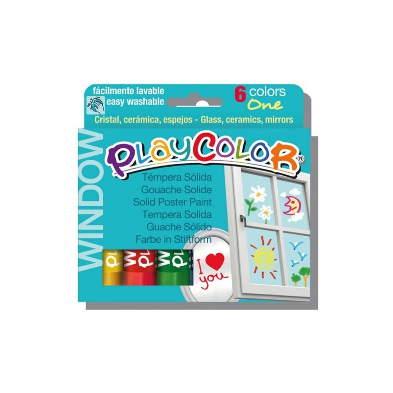 ESTUCHE WINDOW ONE 6 COLORES SURTIDOS PLAYCOLOR 02001