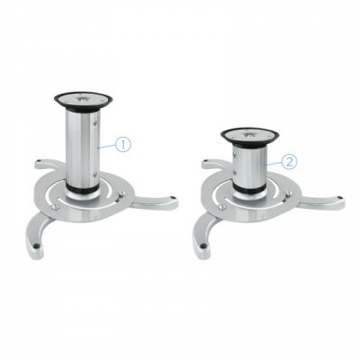 TooQ SOPORTE UNIVERSAL DE TECHO GIRATORIO 360º PARA PROYECTOR PLATA