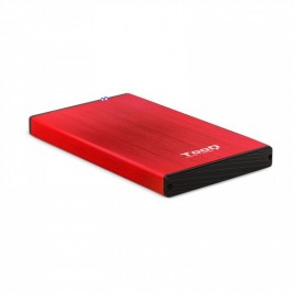 TooQ TQE 2527R caja para disco duro externo 25 Caja de disco duro HDD Negro Rojo