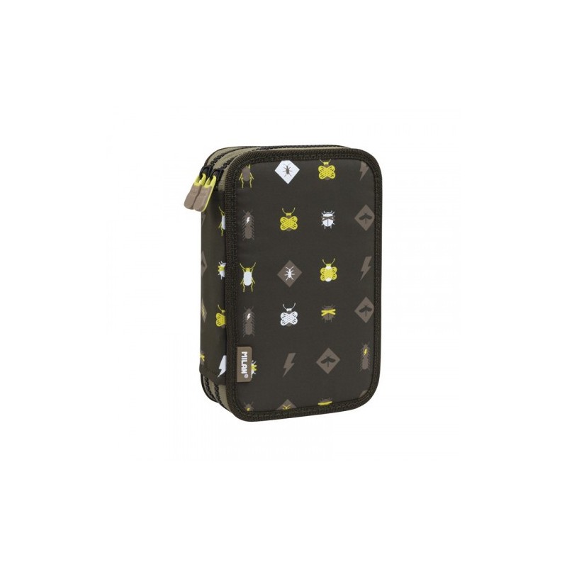 PLUMIER 2 PISOS CON CONTENIDO BE ATOMIC NEGRO MILAN 081264BTM