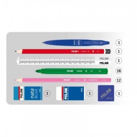 PLUMIER 2 PISOS CON CONTENIDO BE ATOMIC NEGRO MILAN 081264BTM