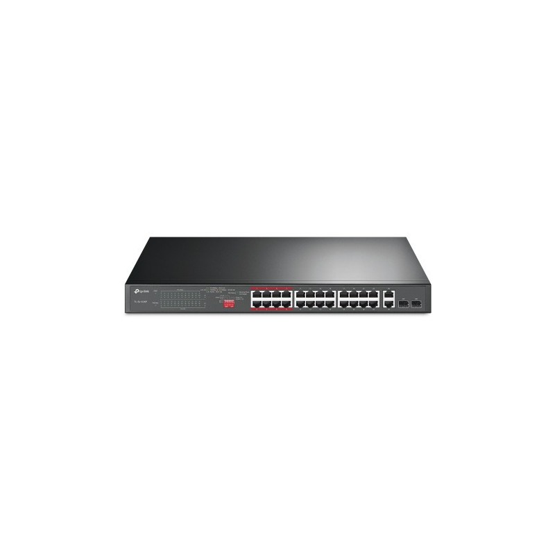 TP LINK TL SL1226P No administrado Fast Ethernet 10 100 Gris 1U Energia sobre Ethernet PoE