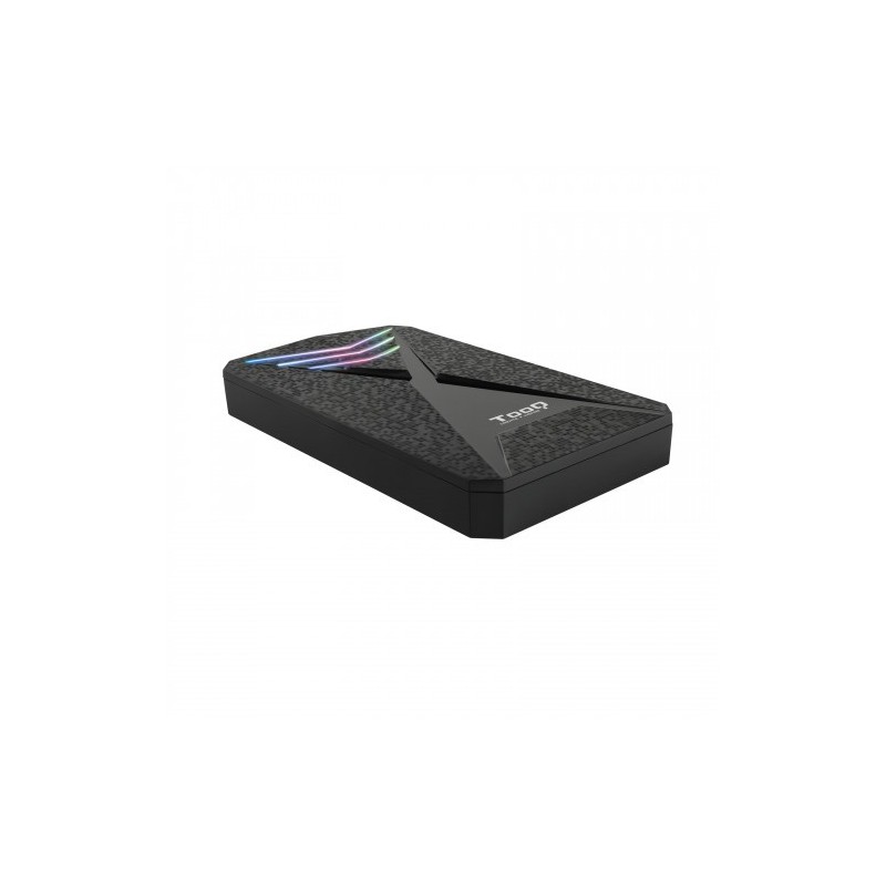 TooQ TQE 2550RGB caja para disco duro externo 25 Carcasa de disco duro SSD Negro