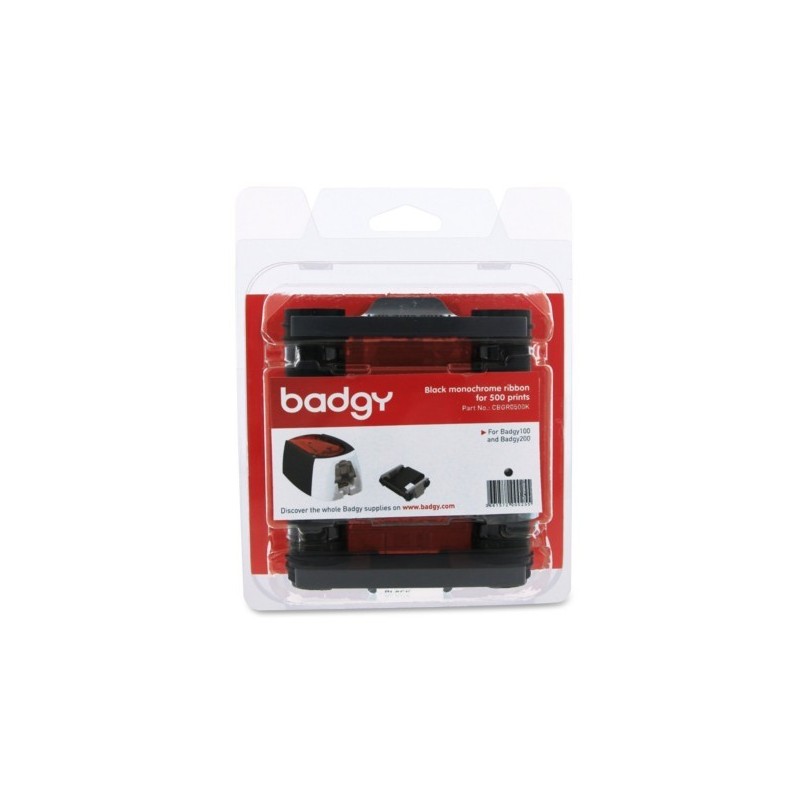 CONSUMIBLE MONOCROMO NEGRO PARA 500 IMPRESIONES BADGY CBGR0500K