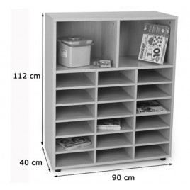 MUEBLE INTERMEDIO CASILLERO Y 2 CASILLAS HAYA MOBEDUC 600812HP18