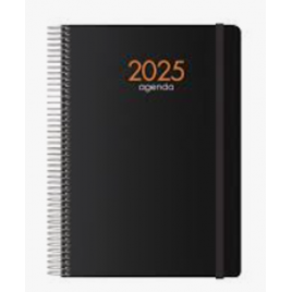 AGENDA 2025 SYNCRO DiA PaGINA 15 X 21 CM NEGRO DOHE 11620 25