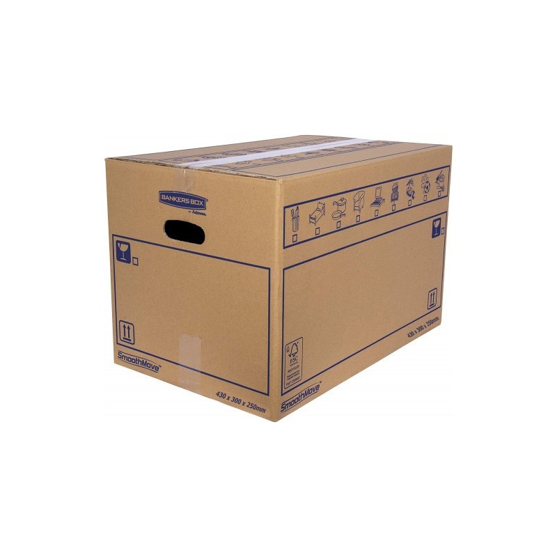 CAJA DE MUDANZA MONTAJE MANUAL M 430X300X250 CARToN SIMPLE BANKERS BOX 6208301