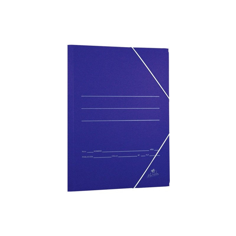 CARPETA CARTON AZUL 500 GR M2 FOLIO GOMA SENCILLA MARIOLA 1080