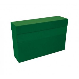 CAJA TRANSFERENCIA A4 CARTON FORRADO EN GELTEX 35X255X 11 CM VERDE MARIOLA 1675VE