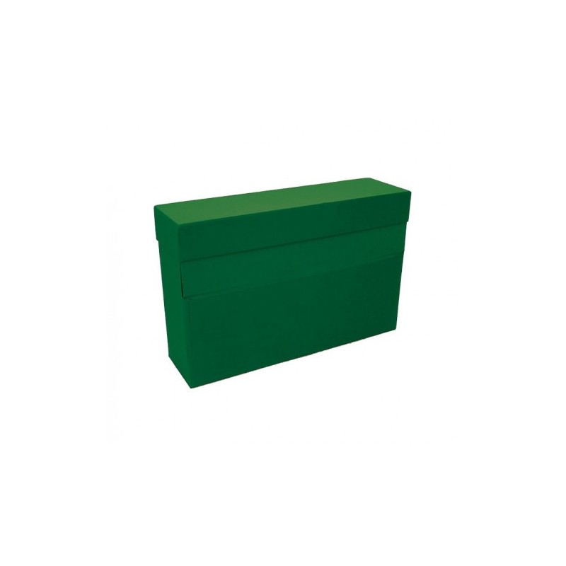 CAJA TRANSFERENCIA A4 CARTON FORRADO EN GELTEX 35X255X 11 CM VERDE MARIOLA 1675VE