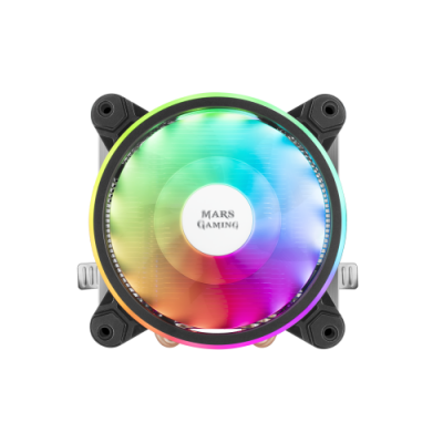 MARS GAMING MCPU220 CPU COOLER ARGB 12CM PWM FAN 4X HEATPIPE 140W BLACK